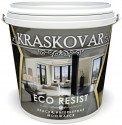 Краска интерьерная Kraskovar ECO RESIST влагостойкая, моющаяся белая 0,9л