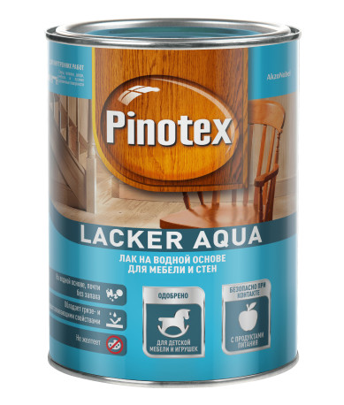Лак Pinotex Lacker Aqua 70 на водной основе для мебели и стен глянцевый 2,7л