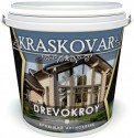 Антисептик кроющий Kraskovar Drevokroy база А белый 0,9л