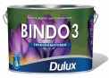 Краска DULUX BINDO 3 для потолка и стен матовая белая база А 9л